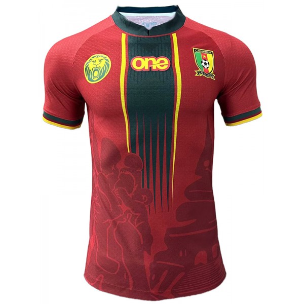 Cameroon olympic away jersey player red soccer uniform men's second football kit sports top shirt 2023